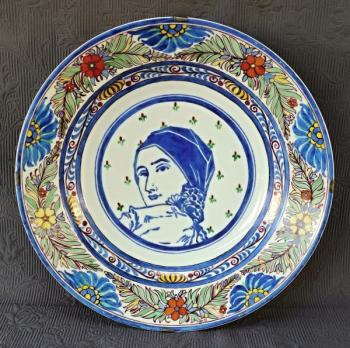 Talíř malovaný, sign. M. Štědrý, dat. 1937 Talíř malovaný, sign. M. Štědrý, dat. 1937