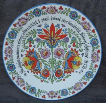 Talíř vlastenecký-upomínkový, dat. 1934  Talíř vlastenecký-upomínkový, dat. 1934