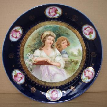 Talíř - Portrét dvou dívek Talíř - Portrét dvou dívek