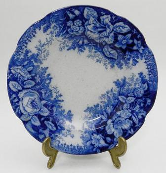 Dekorační modrý talíř  - A. Nowotny, Altrohlau  Dekorační modrý talíř  - A. Nowotny, Altrohlau