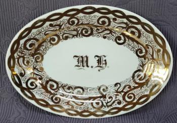 Talířek s monogramem, zn. P&L(Ostrov u Karl.Varů)  Talířek s monogramem, zn. P&L(Ostrov u Karl.Varů)