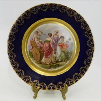 Kobaltový zlacený talíř - Hutschenreuther Kobaltový zlacený talíř - Hutschenreuther