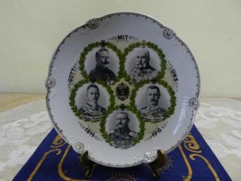 Talíř s Francem Josefem a Vilémem, 1914-1916 Talíř s Francem Josefem a Vilémem, 1914-1916