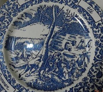 Dekorační talíře Ironstone Summer Autumn England Dekorační talíře Ironstone Summer Autumn England