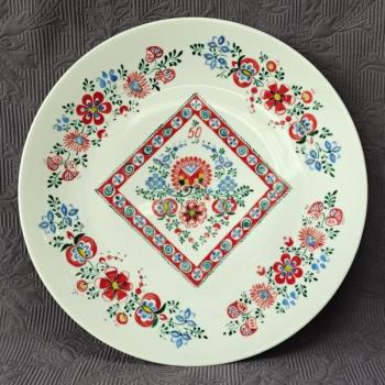 Talíř-lidový motiv, zn.Brunclíková, Mistřín 1969 Talíř-lidový motiv, zn.Brunclíková, Mistřín 1969