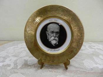 Výroční zlacený talíř Masaryk - Karlsbad SVEP 1930 Výroční zlacený talíř Masaryk - Karlsbad SVEP 1930